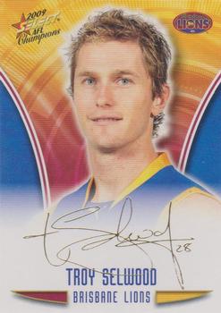 2009 Select AFL Champions - Gold Foil Signatures #FS8 Troy Selwood Front